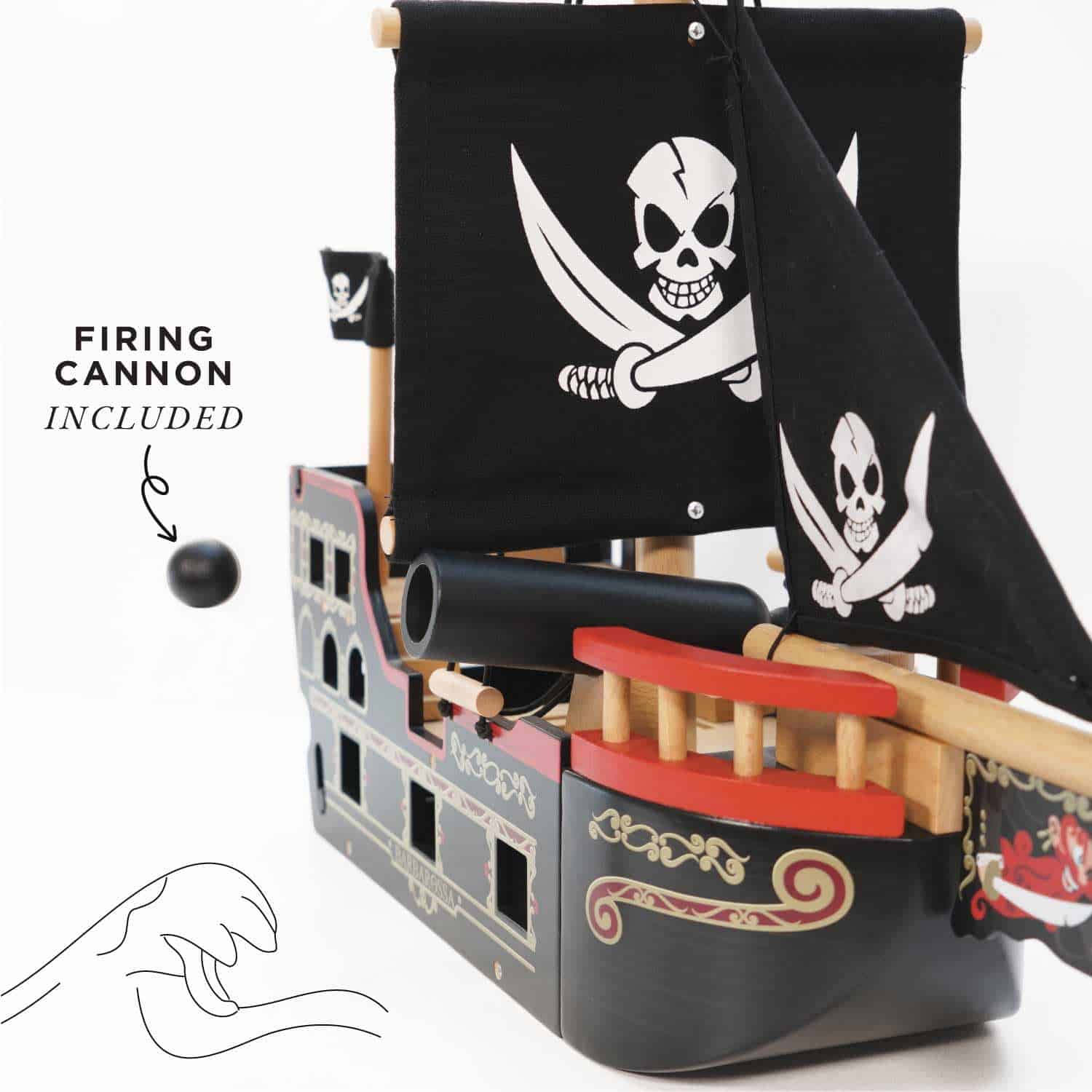 Set de Barco Pirata Barbarossa de Le Toy Van Juguetes - Imagen 8
