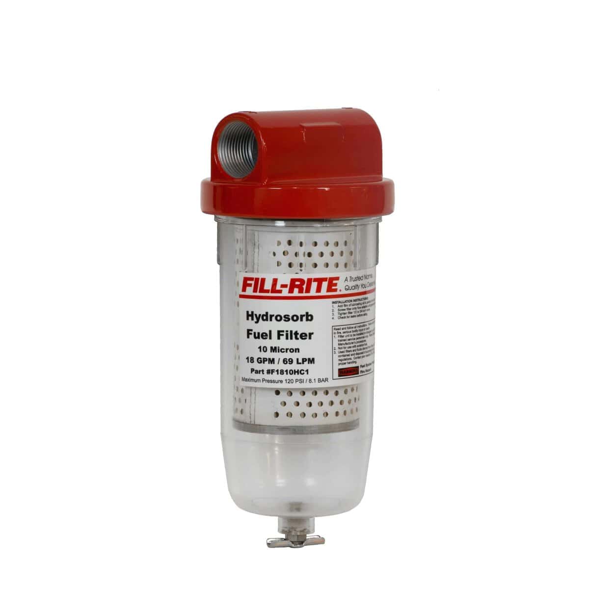Filtro de combustible Fill-Rite F1810PC1 de 1 pulgada 25