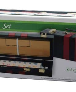 Rummy de Lujo con Racks de Madera en Maletín