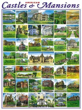 Rompecabezas de 1000 piezas de castillos y mansiones