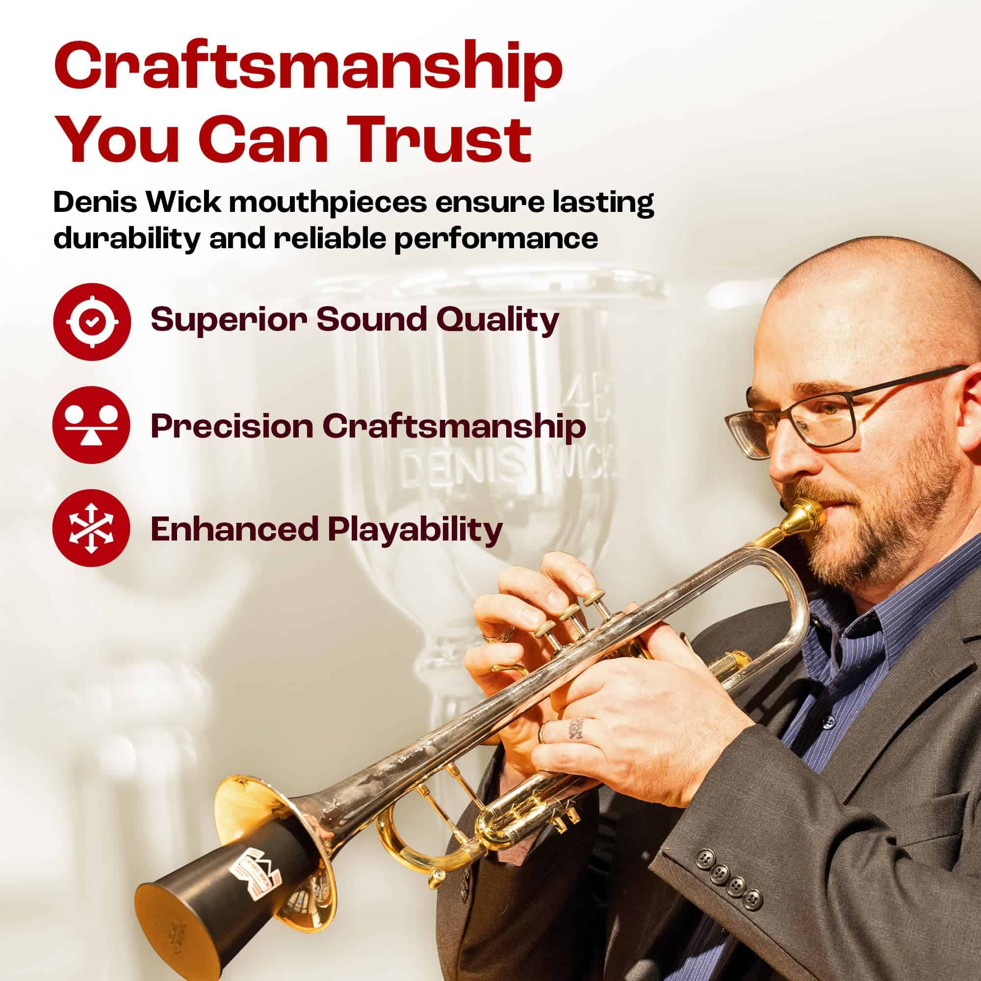 Boquilla para trompa francesa plateada Denis Wick DW5885-5N - Imagen 7