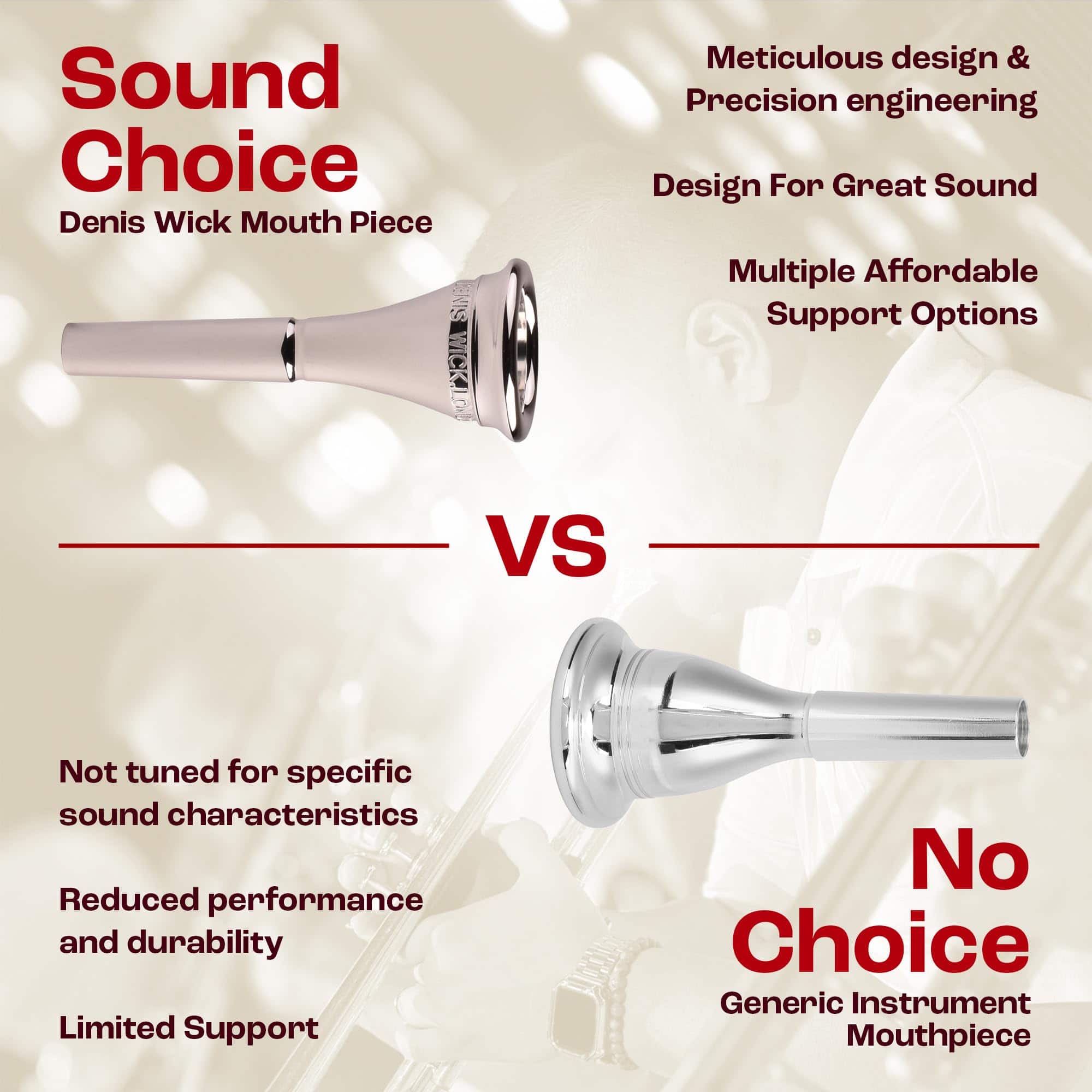 Boquilla de trompa francesa plateada Denis Wick DW5885-7N - Imagen 6