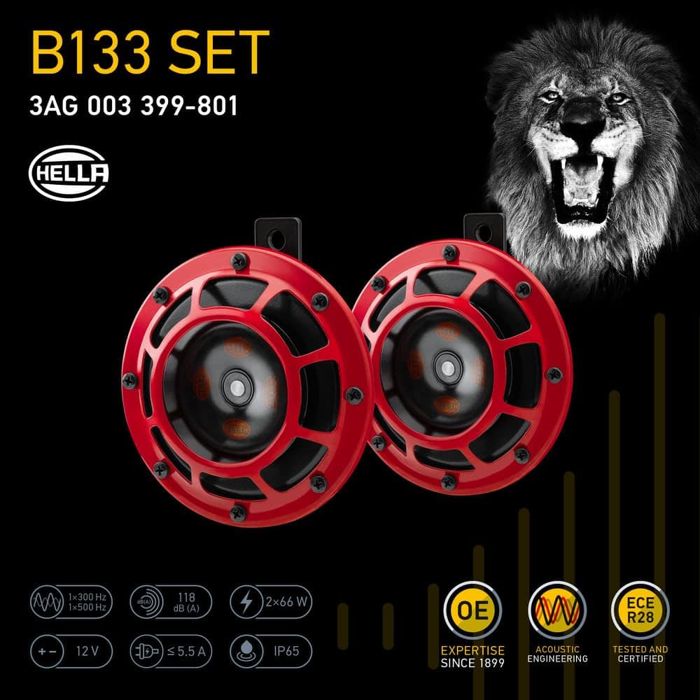 Kit de Claxon Gemelo Hella 003399801 Supertone 12V de Tono - Imagen 7