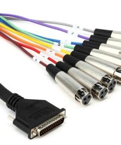 Hosa DTF805 Serpiente Balanceada XLR3F a DB25 - (3 Pies)