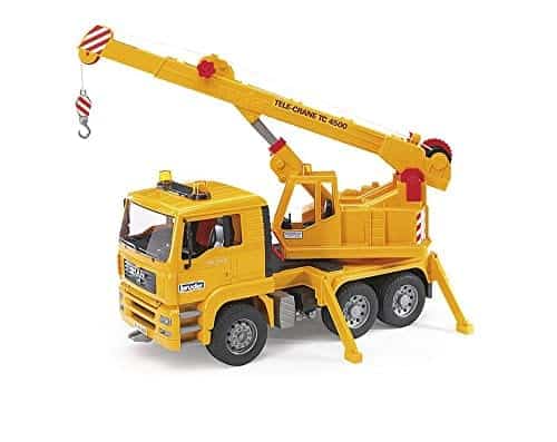 Bruder 02754 Grúa de Hombre, Camión de Juguete a Escala