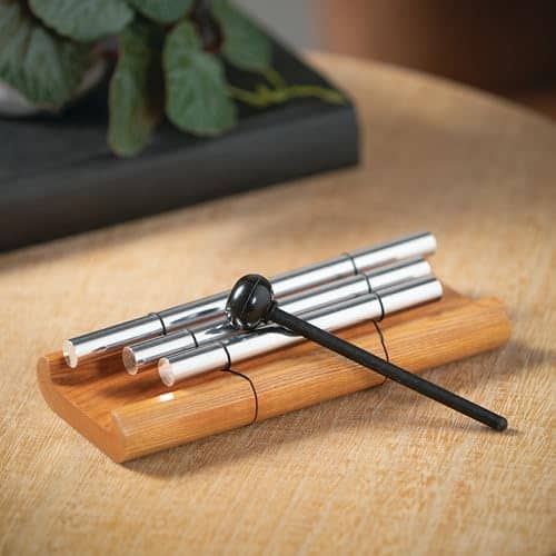 Campanas de Viento Woodstock Zenergy Trio Hand Chime, Plata - Imagen 6