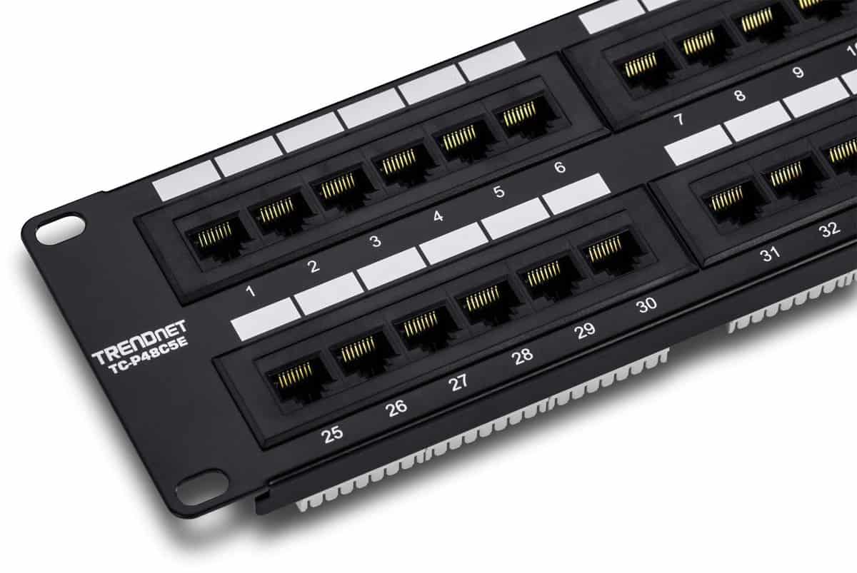 Panel de Conexión sin Blindaje para 48 Puertos Cat5-5e