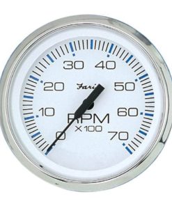 Tacómetro Faria Chesapeake Blanco de 4" - 7000 RPM (Gas)