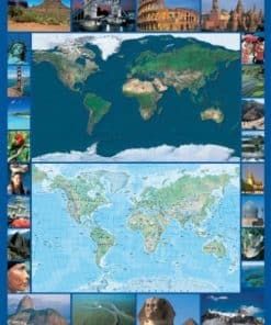 Rompecabezas de Mapa y Foto Satelital de la Tierra por