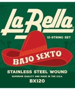 Set de Bajo Sexto La Bella BX120 de 12 Cuerdas de Acero