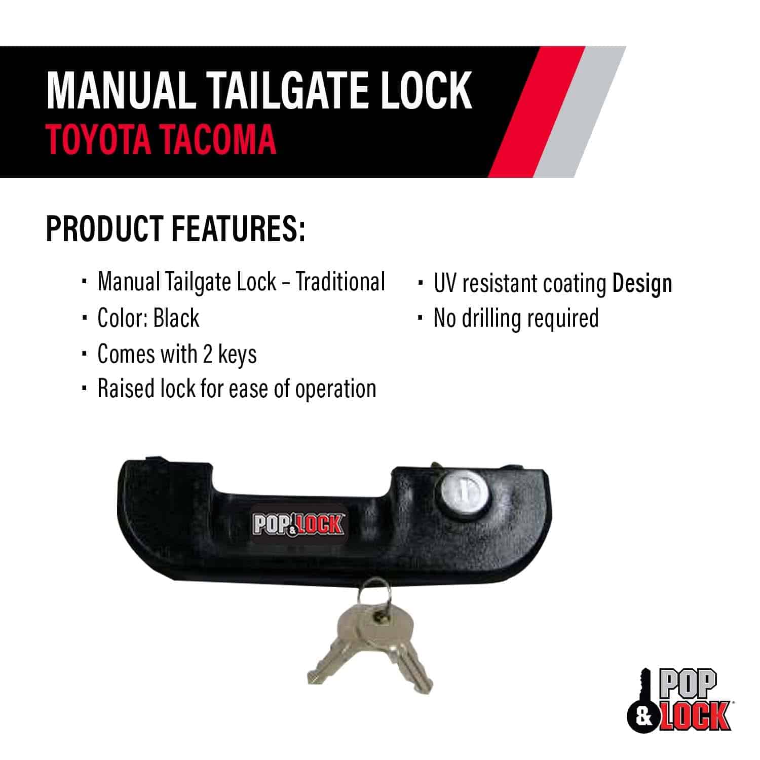 POP & Lock - Cerradura Manual de Portón Trasero para Toyota - Imagen 4