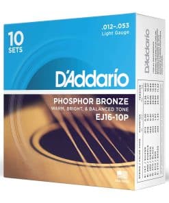 Cuerdas de Guitarra D'Addario - Phosphor Bronze - EJ16-10P