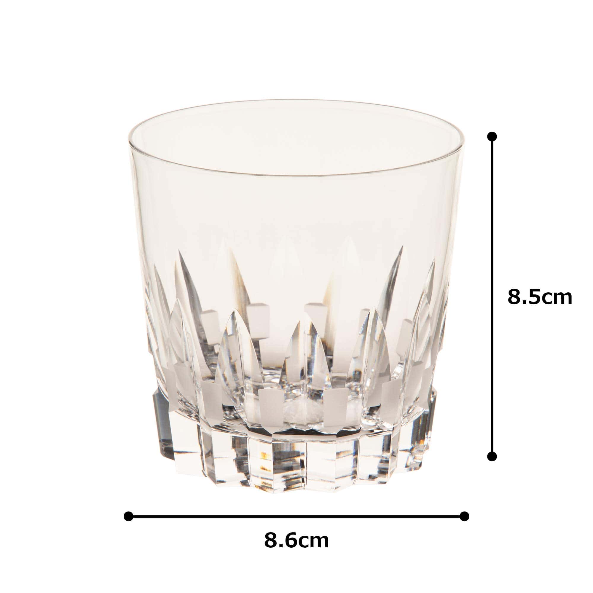 Vaso de roca cuadrado Kagami Crystal T394-312 (importado de - Imagen 7
