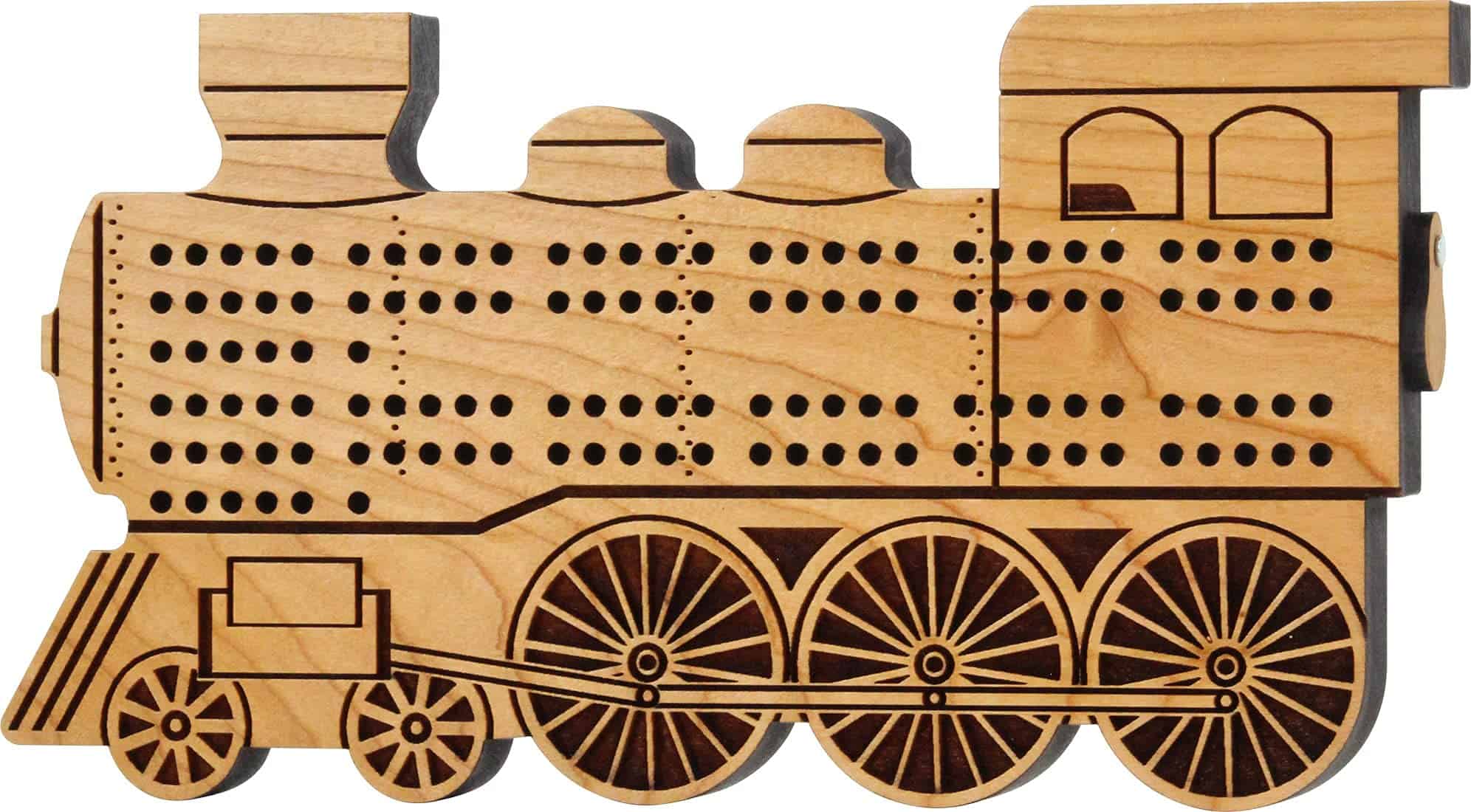 Tablero de Cribbage en Forma de Tren - Hecho en EE. UU. - Imagen 3