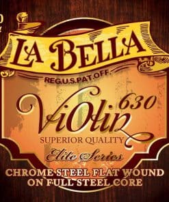 Cuerdas planas de acero cromado para violín La Bella 630-1/4