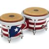 Bongos de Madera Sintonizables Mini Bandera de Puerto Rico