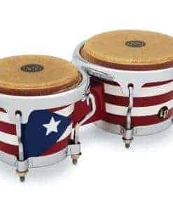Bongos de Madera Sintonizables Mini Bandera de Puerto Rico