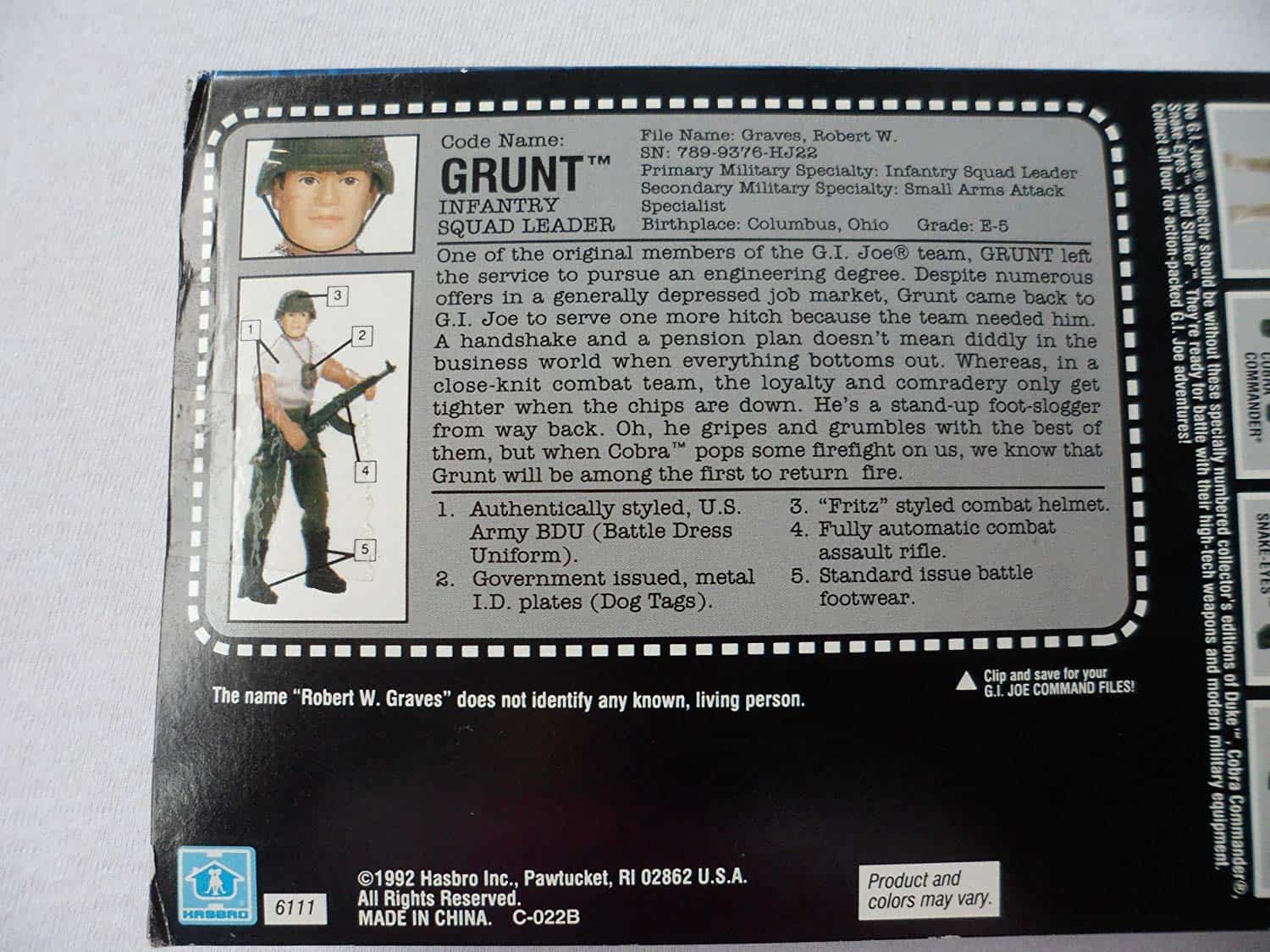 Figura de Acción G.I. Joe Basic Training Grunt de 12 - Imagen 6