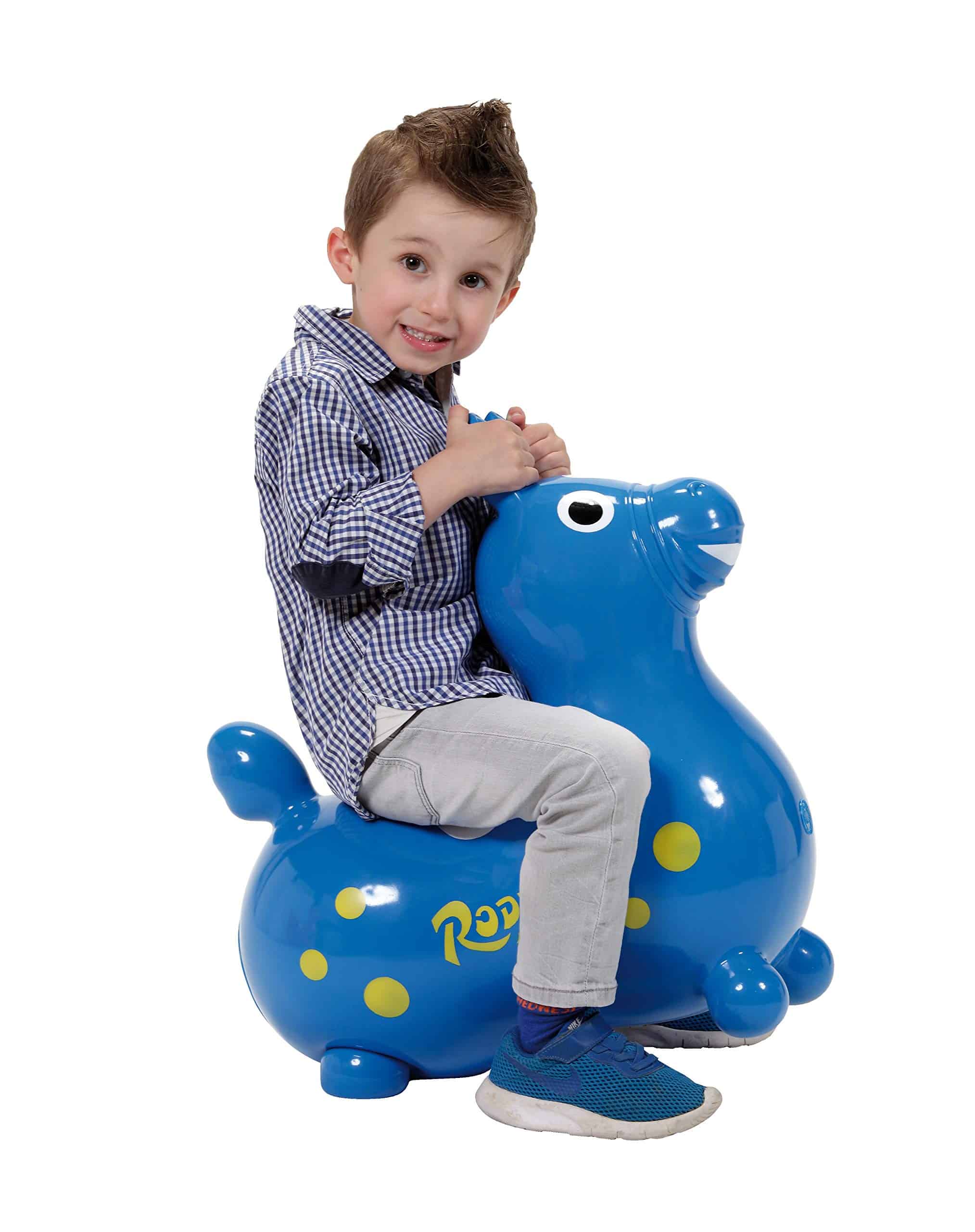Caballo Saltarín Inflable Gymnic Rody Azul - Imagen 3