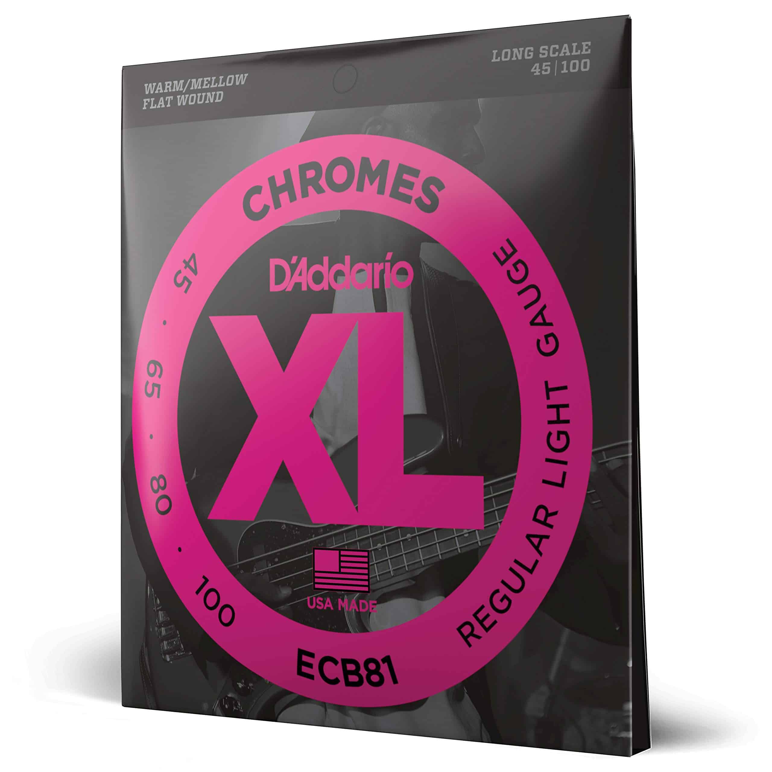 Cuerdas para Bajo D'Addario XL Chromes Flat Wound - ECB81 -