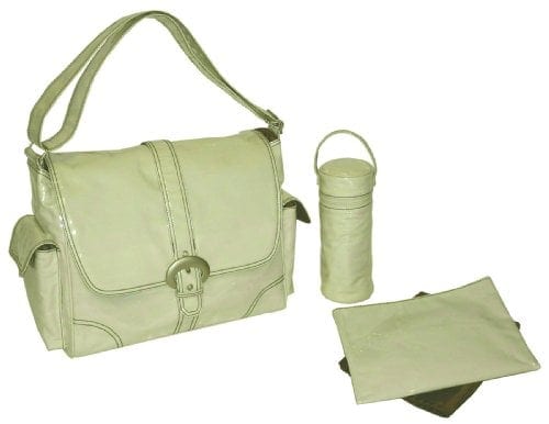 Bolso con hebilla laminada Kalencom, corduroy crema