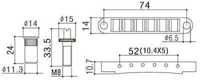 Allparts GB 0525 010 "Gotoh TUNAMATIC y Piezas Pequeñas - Imagen 3