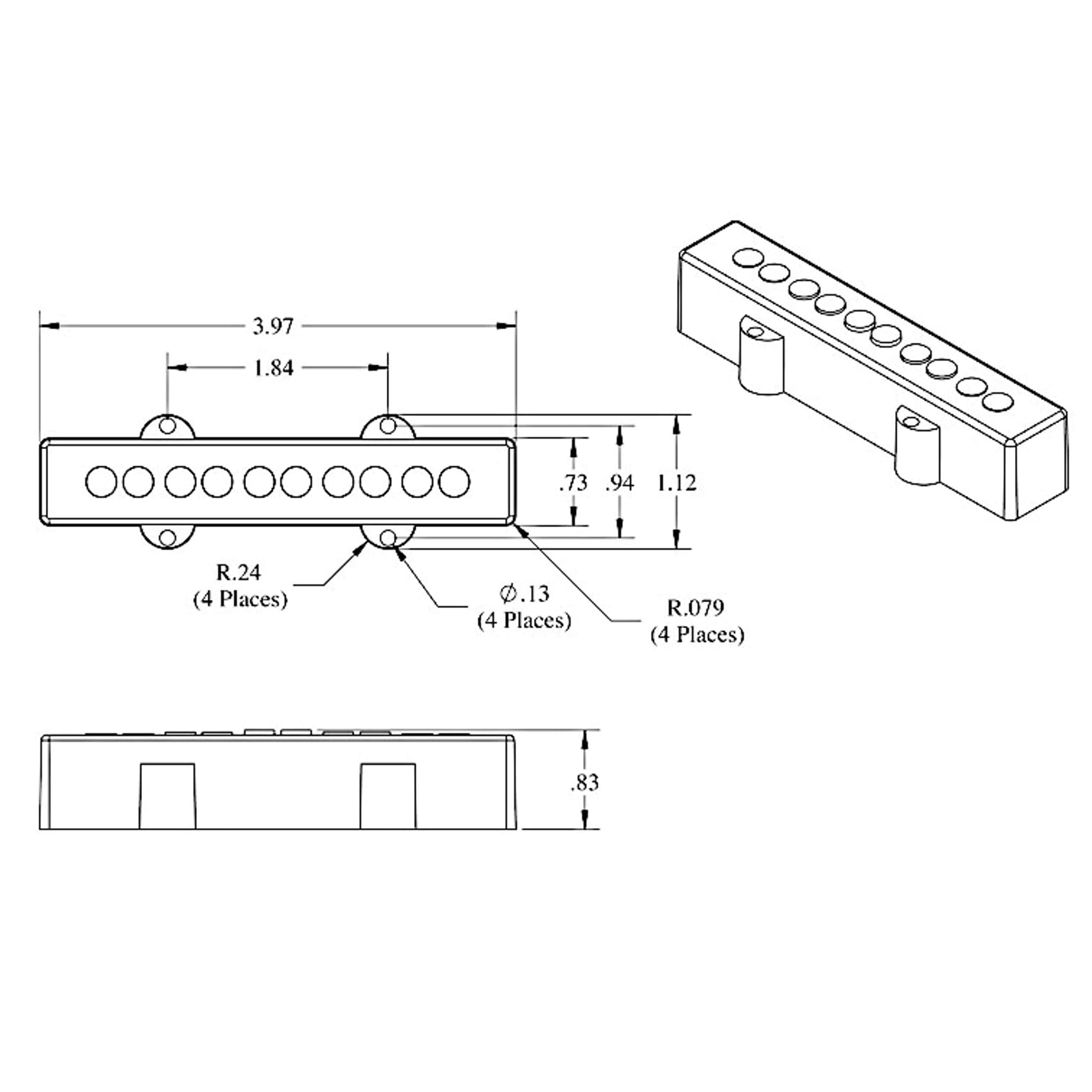 Seymour Duncan SJ5-3 5 String Quarter Pound Jazz Bass - Imagen 4