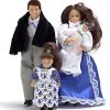 Familia de Muñecos Victoriana para Casa de Muñecas en