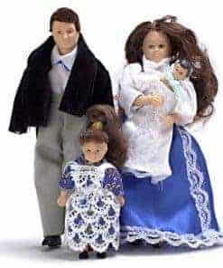 Familia de Muñecos Victoriana para Casa de Muñecas en