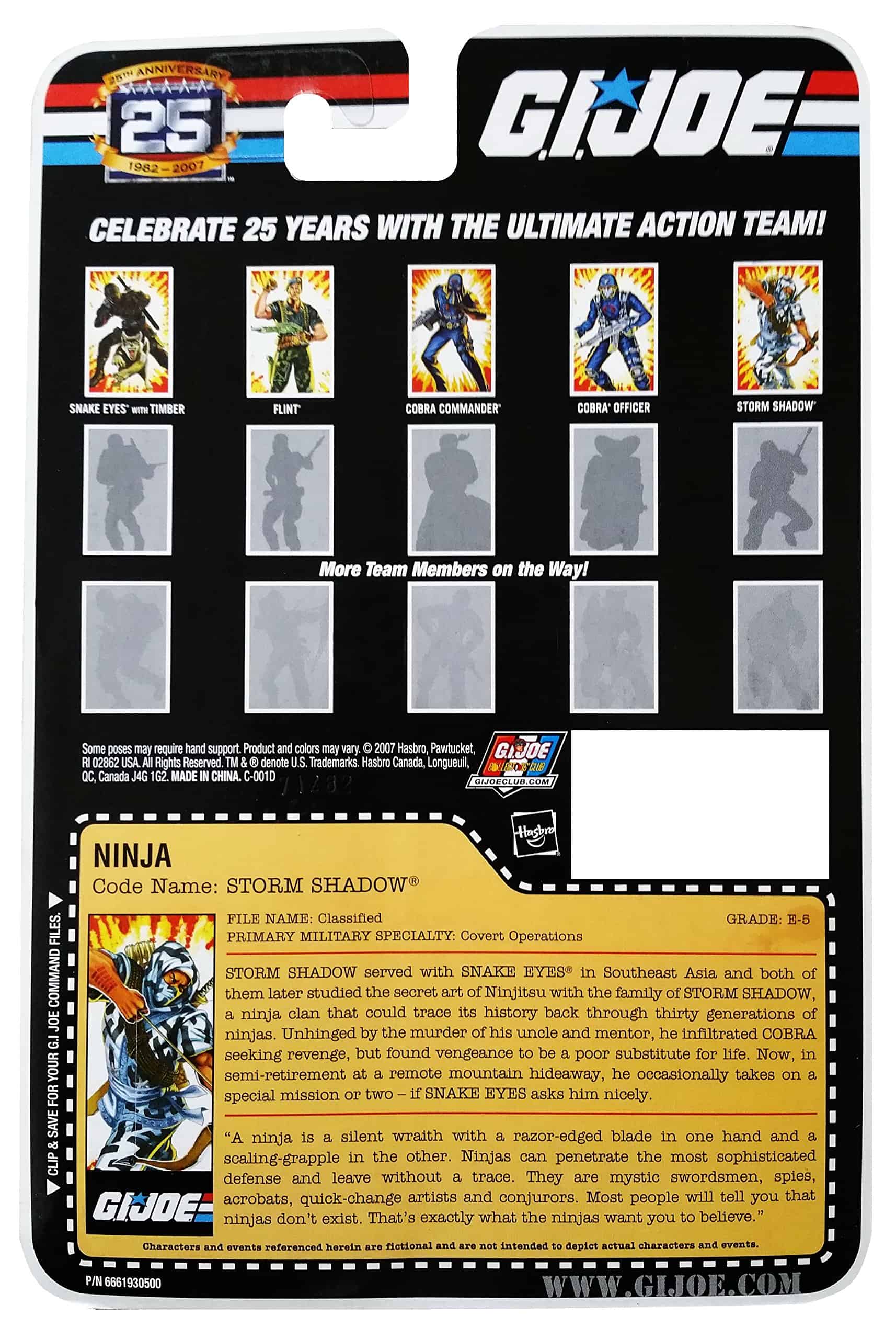 G.I. Joe 25th Anniversary: Storm Shadow (Cobra Ninja) - Imagen 3