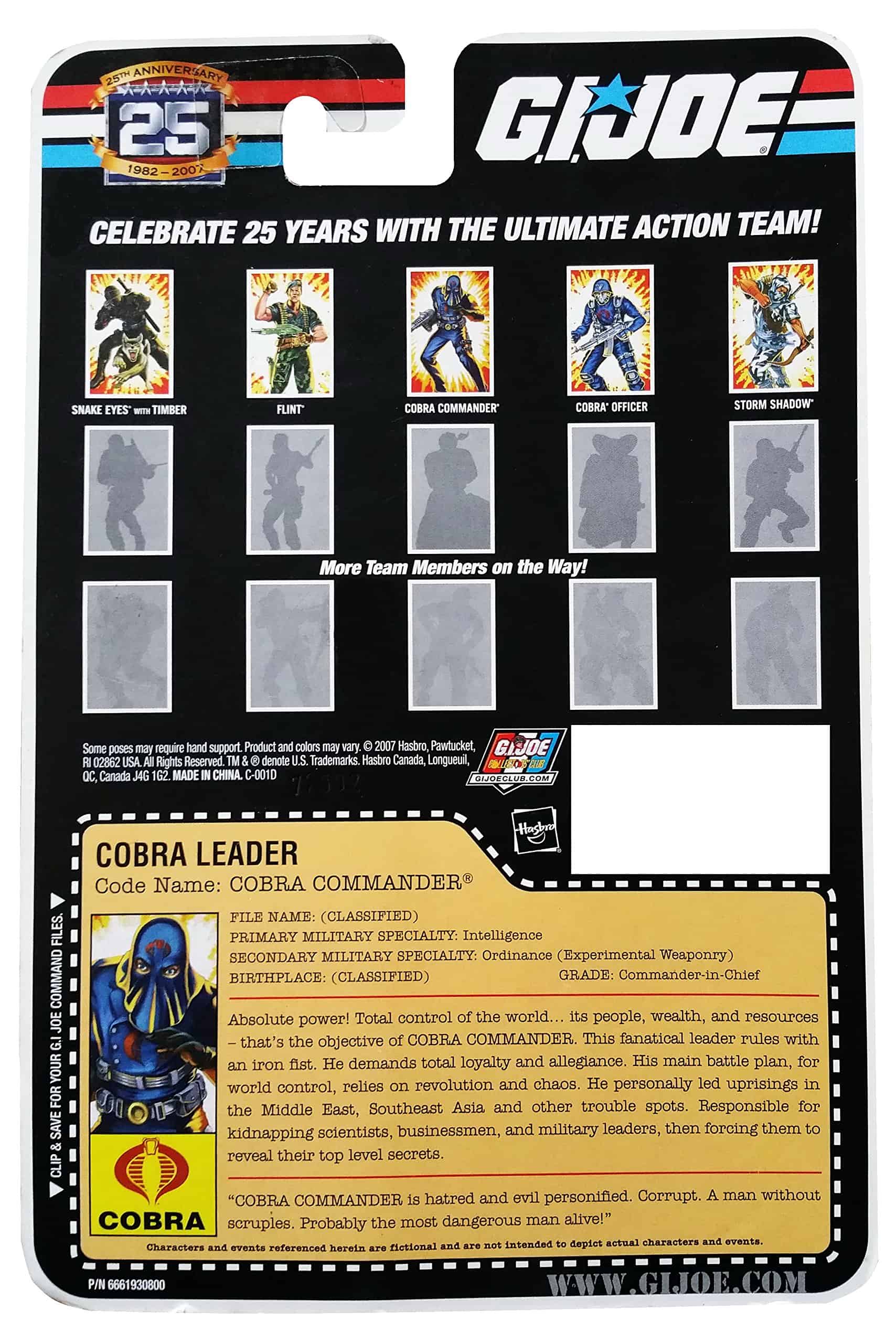 Figura de Acción G.I. Joe 25 Aniversario: Comandante Cobra - Imagen 4