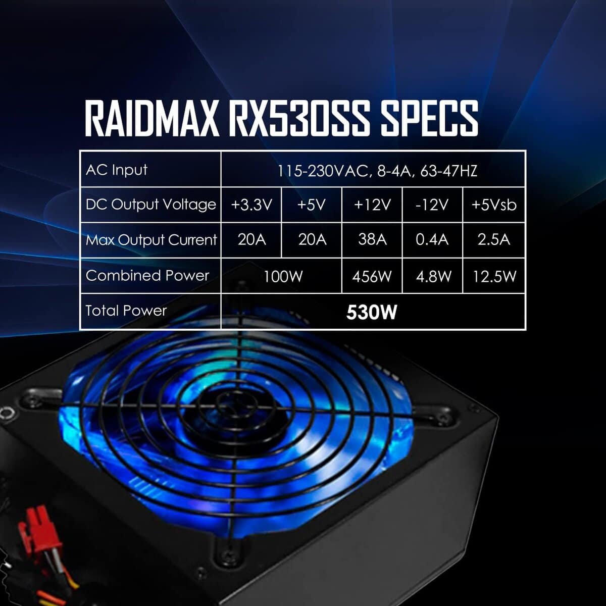 Raidmax Hybrid 2 RX-530SS 530W Fuente de alimentación para - Imagen 3