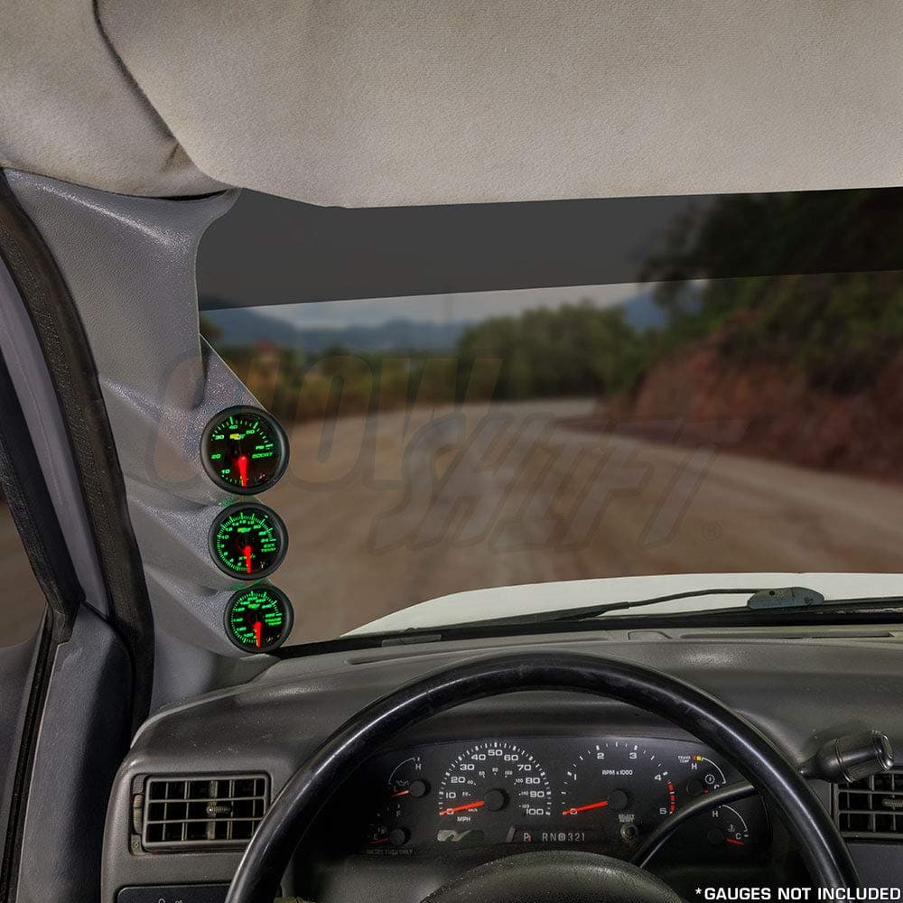 Soporte para (3) Medidores en Pilar Triple Gris GlowShift - Imagen 3