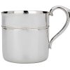 Taza de bebé de plata plateada Reed & Barton Royal Bead,