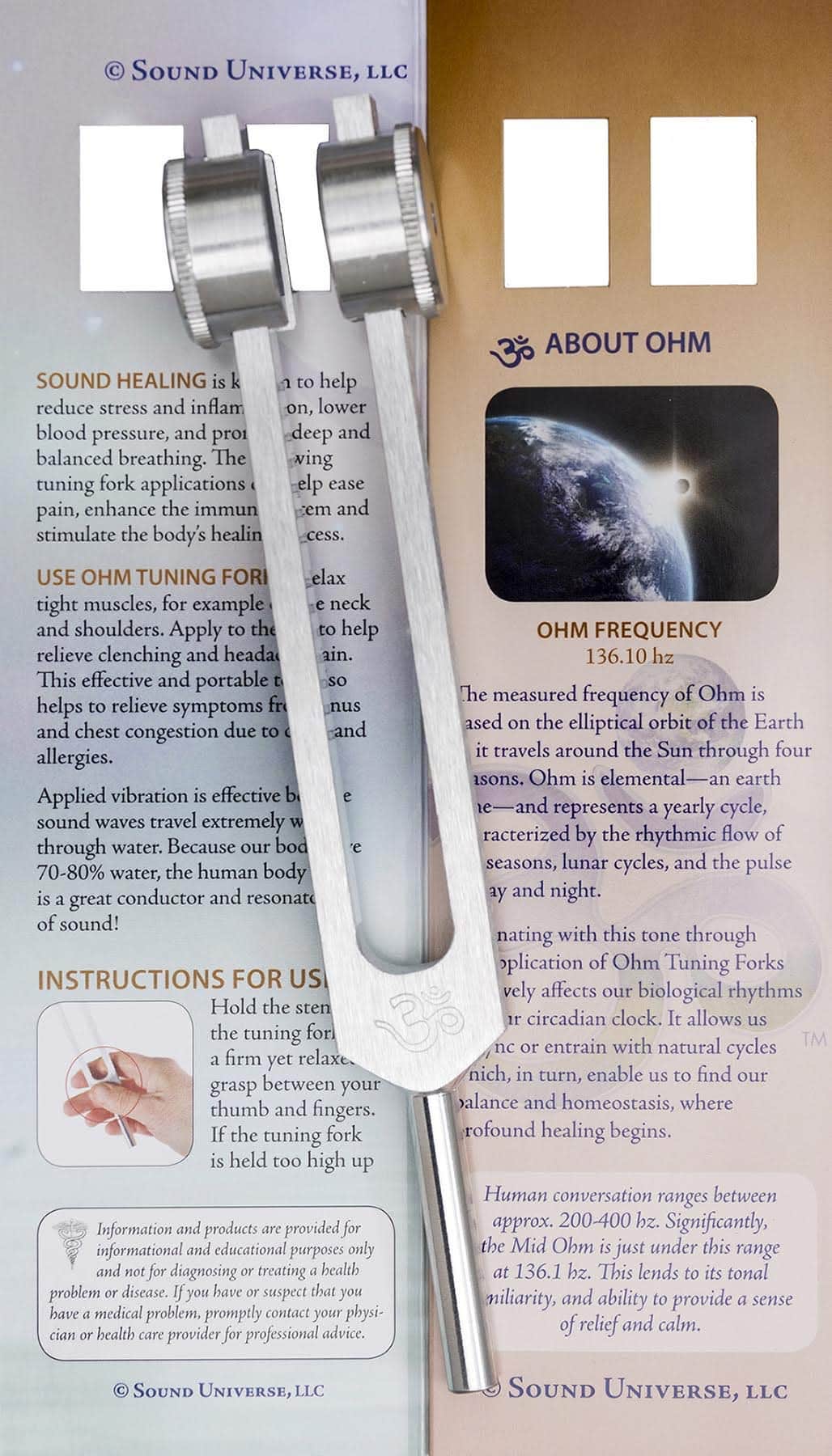 Diapasón Ohm Medio para Autocuidado y Terapia de Sonido - Imagen 3