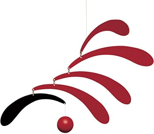Móvil Colgante Rítmico Flowing Rojo - 18 Pulgadas - Hecho a