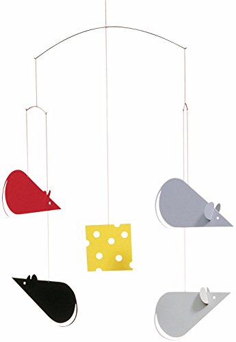Móvil de guardería con ratones negros y grises - 20