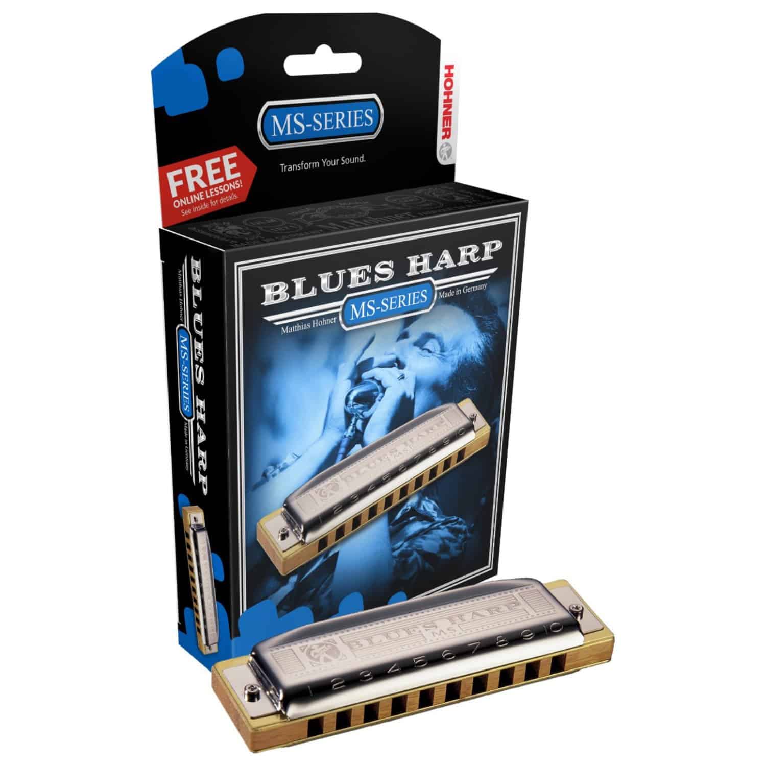 Armónica Hohner Blues Harp, en Clave de G