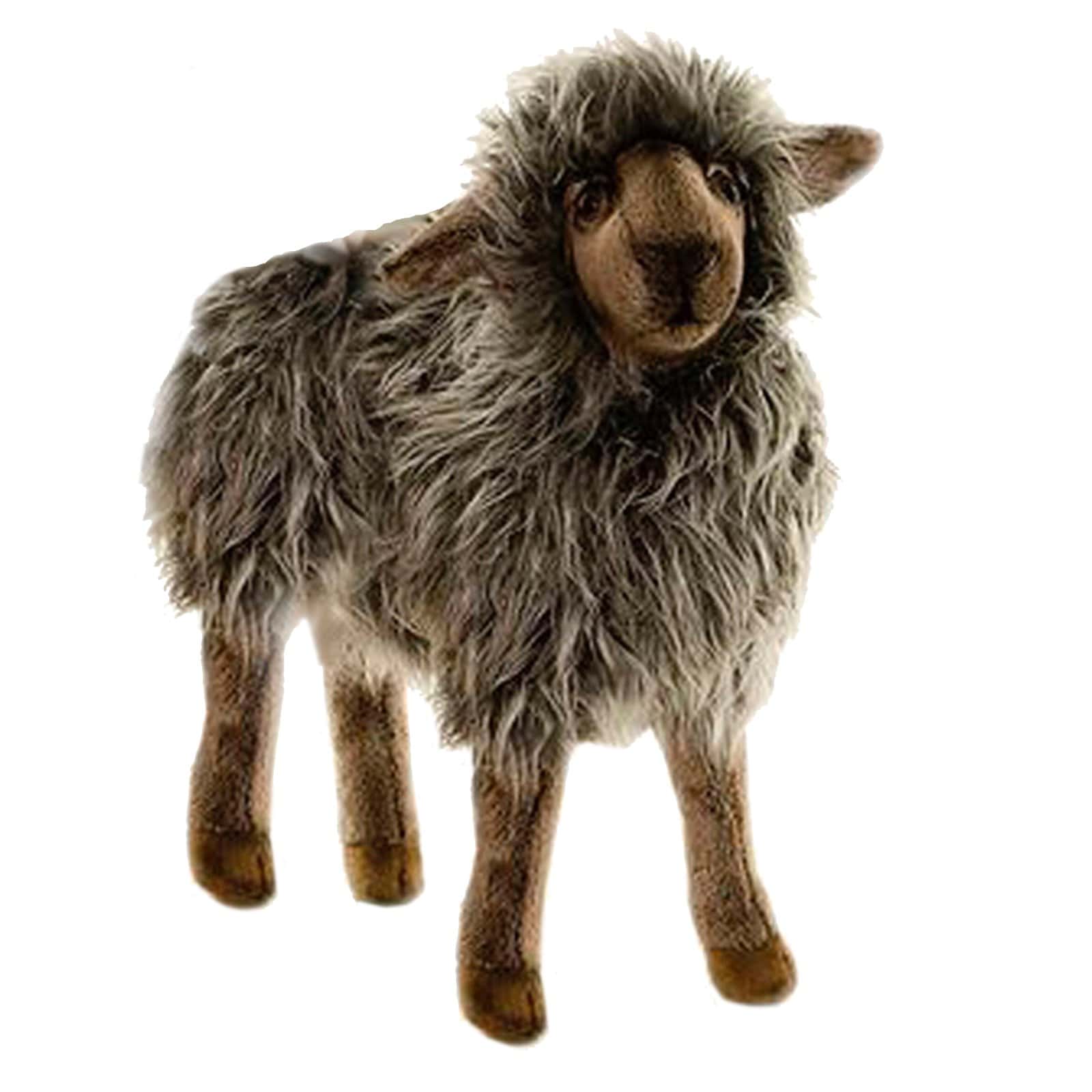 Hansa Oveja Mamá de Peluche Realista, 14 pulgadas, Negro