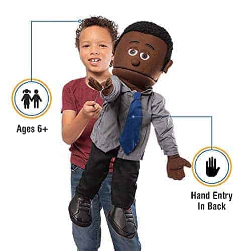 Marioneta ventrílocuo Calvin, Negro, Padre/Ejecutivo, - Imagen 3