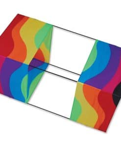 Cometa Tradicional de Caja (40in) - Arcoiris Ondulado