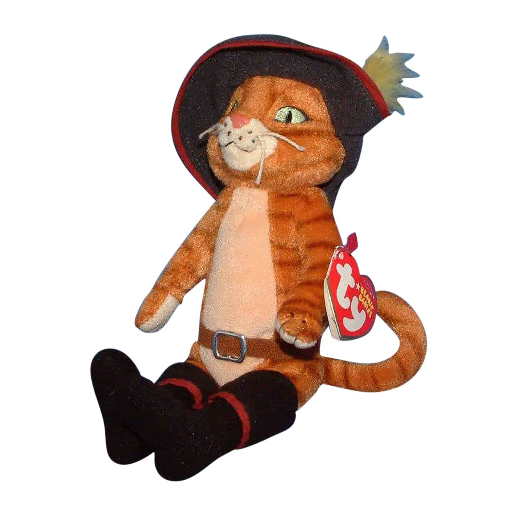 Peluche TY Beanie Baby - GATO CON BOTAS el Gato (Exclusivo