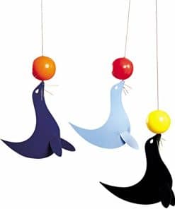 Móvil de cuna con 3 felices leones marinos colgantes - 20