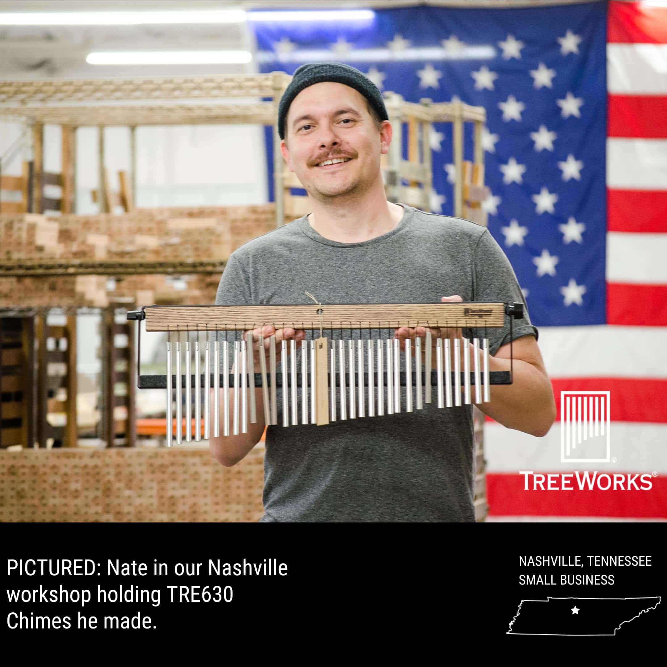 TreeWorks Chimes Bar Chimes con Brazo de Amortiguación y - Imagen 7