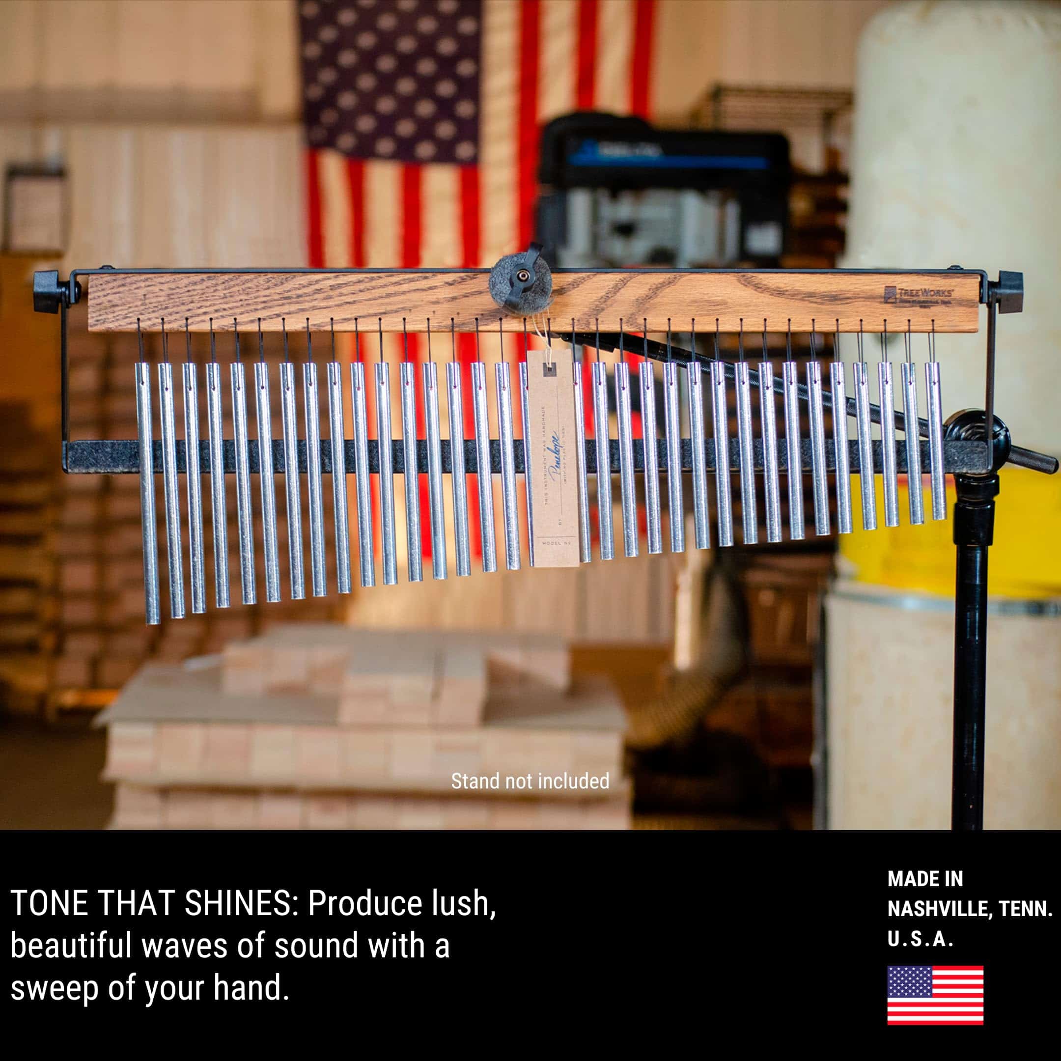 TreeWorks Chimes Bar Chimes con Brazo de Amortiguación y - Imagen 3