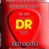 Cuerdas de bajo DR Strings Red Devils - Rojas recubiertas