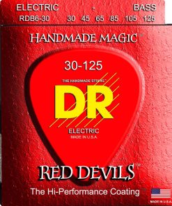 Cuerdas de bajo DR Strings Red Devils - Rojas recubiertas