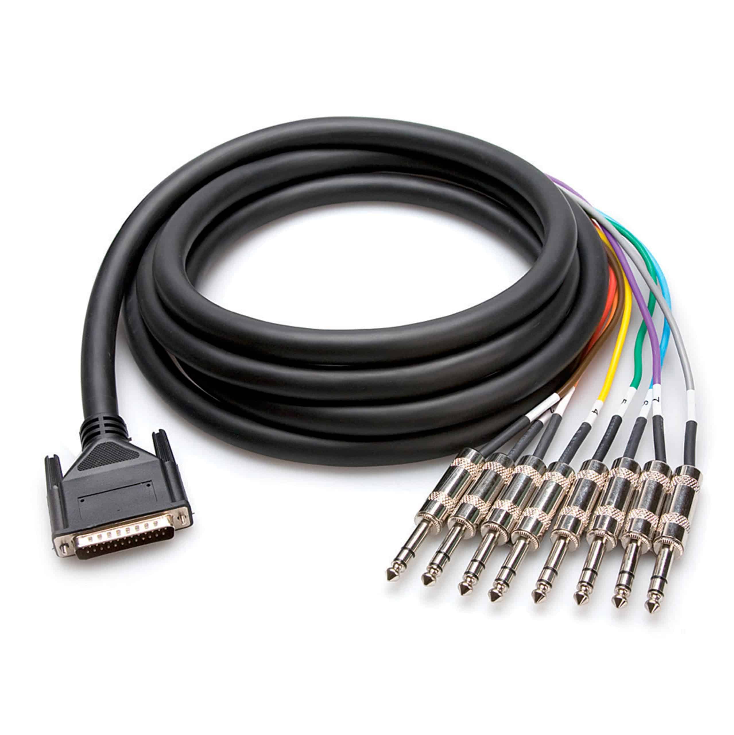 Cable Serpiente Hosa DTP802 DB25 a 8 x TRS 6.6 pies DB25 a