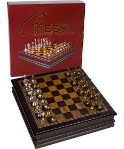 Tablero de ajedrez de madera incrustada Grace con piezas