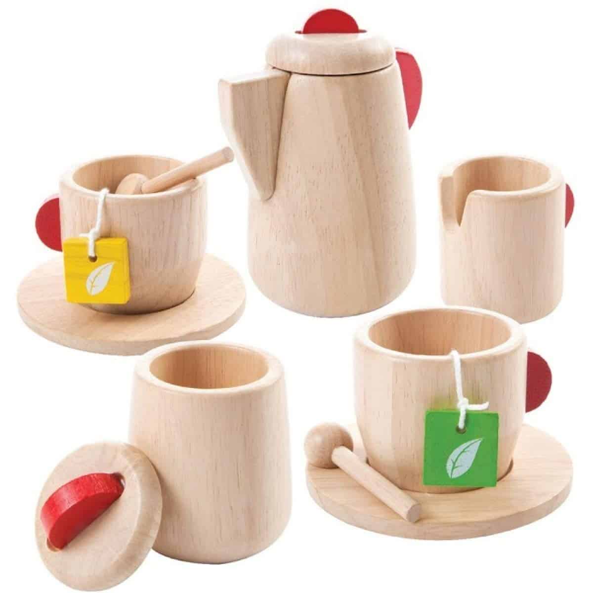 Set de Té de Madera PlanToys (3433) | Fabricado de forma